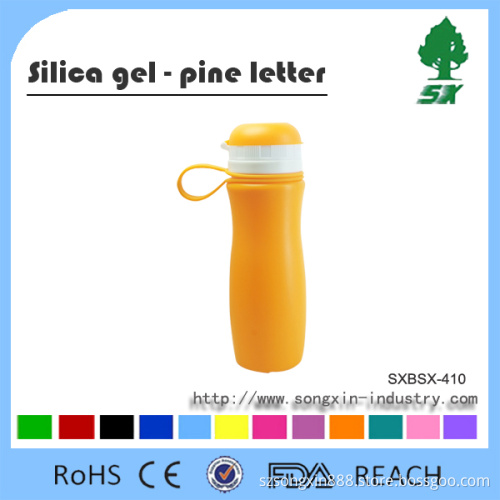 Collapsible and BPA free Silicone Water Bottle,Foldable Travling and Sports Silicone Bottle